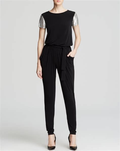 michael kors metallic jacquard asymmetrical jumpsuit|MICHAEL Michael Kors Jumpsuits & Rompers .